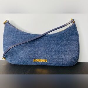Jacquemus Le Bisou Blue Denim Shoulder Bag. Authentic and Like New w/ Dust Cover